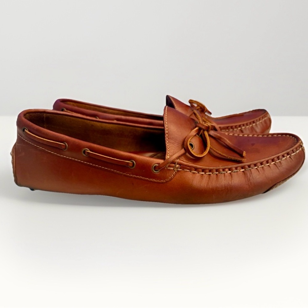 Cole Haan Shoes Mens 11.5 Brown Leather Loafers Driving Moc Toe Slip On